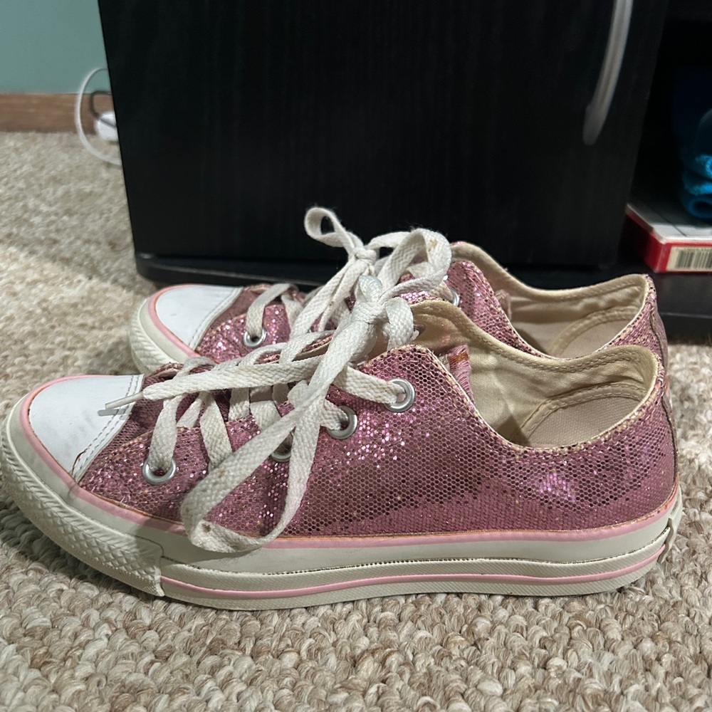 Pink Sparkly Converse - Picture 3 of 4